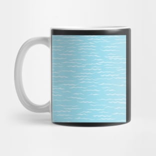 Ocean Waves in baby teal blue Mug